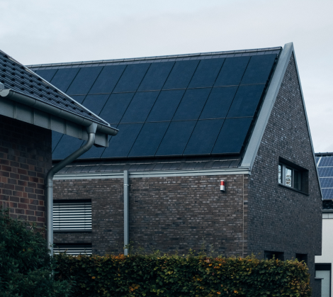 Techo con panel solar